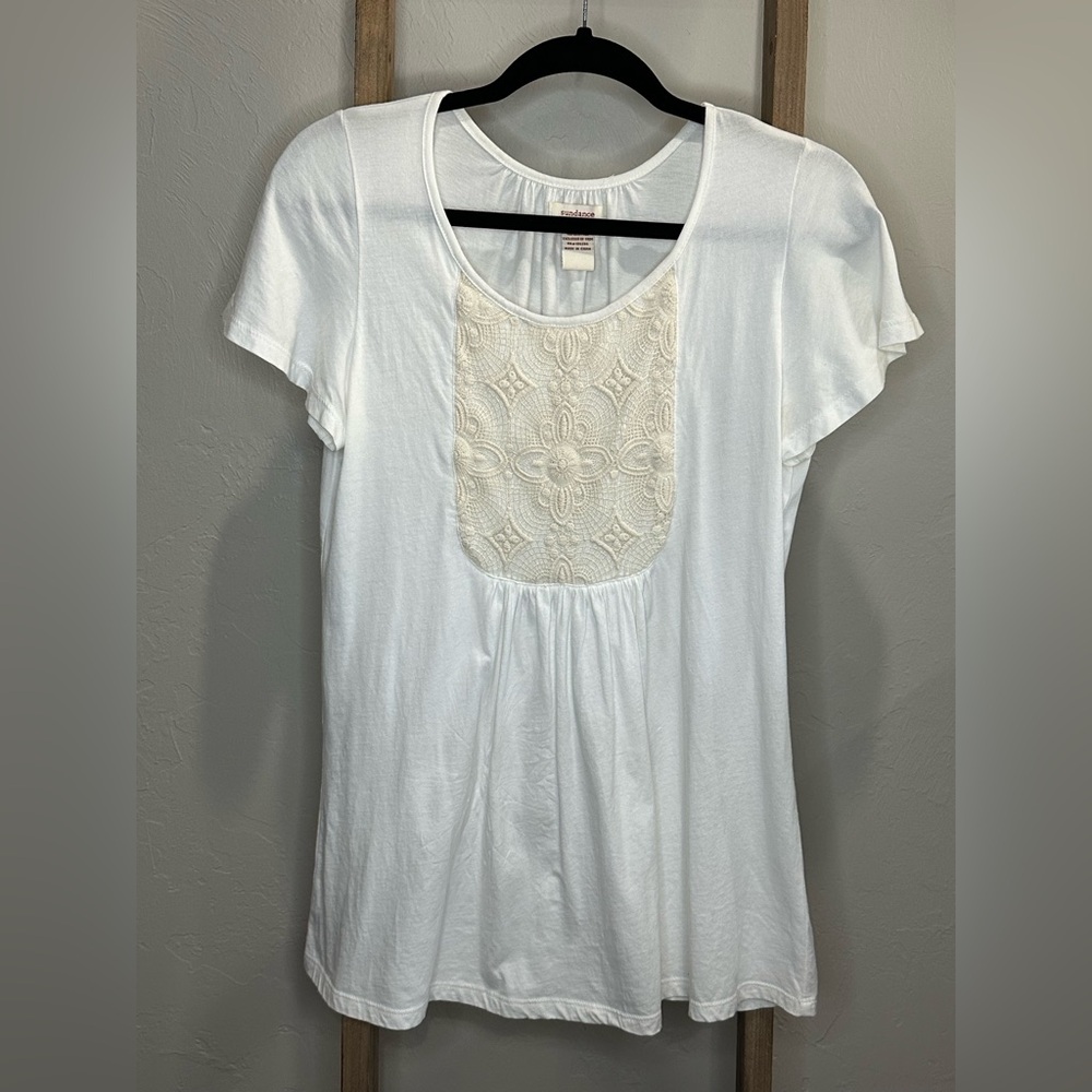 Sundance Ivory Cream Blouse Top Medium